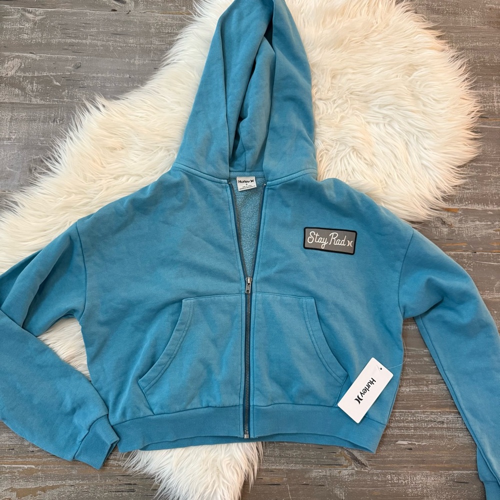 Hurley Pigment Blue Fleece Hoodie NWT